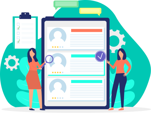 Graphic representation of WorkSure's employment verification process for smarter hiring.