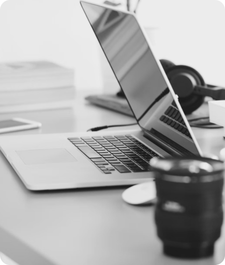 laptop on desk