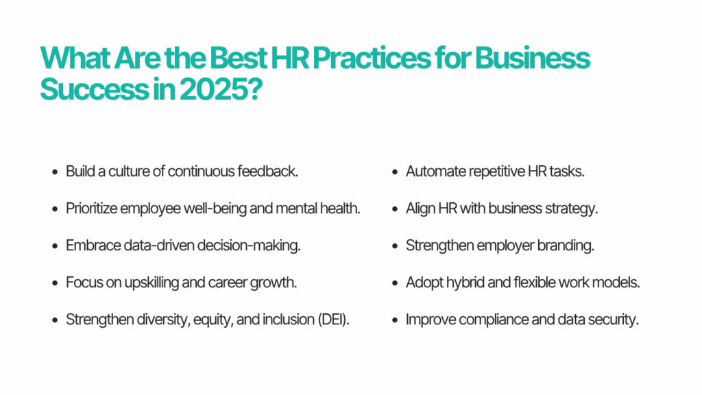10 HR Best Practices for Business Success